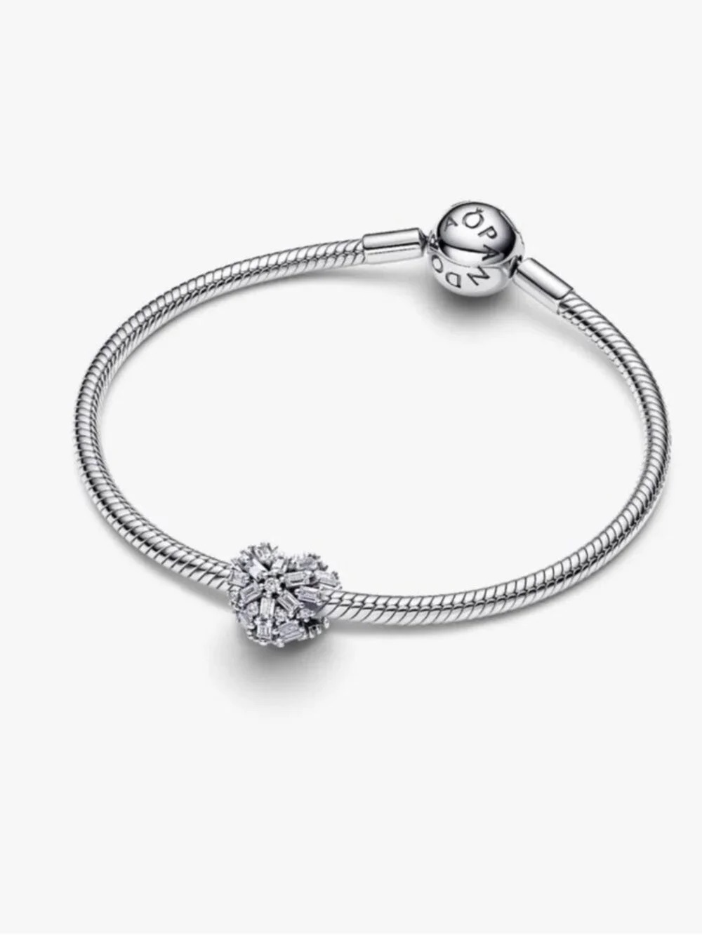 Pandora Sterling Silver Snowflake Cluster Charm Bracelet - Silver